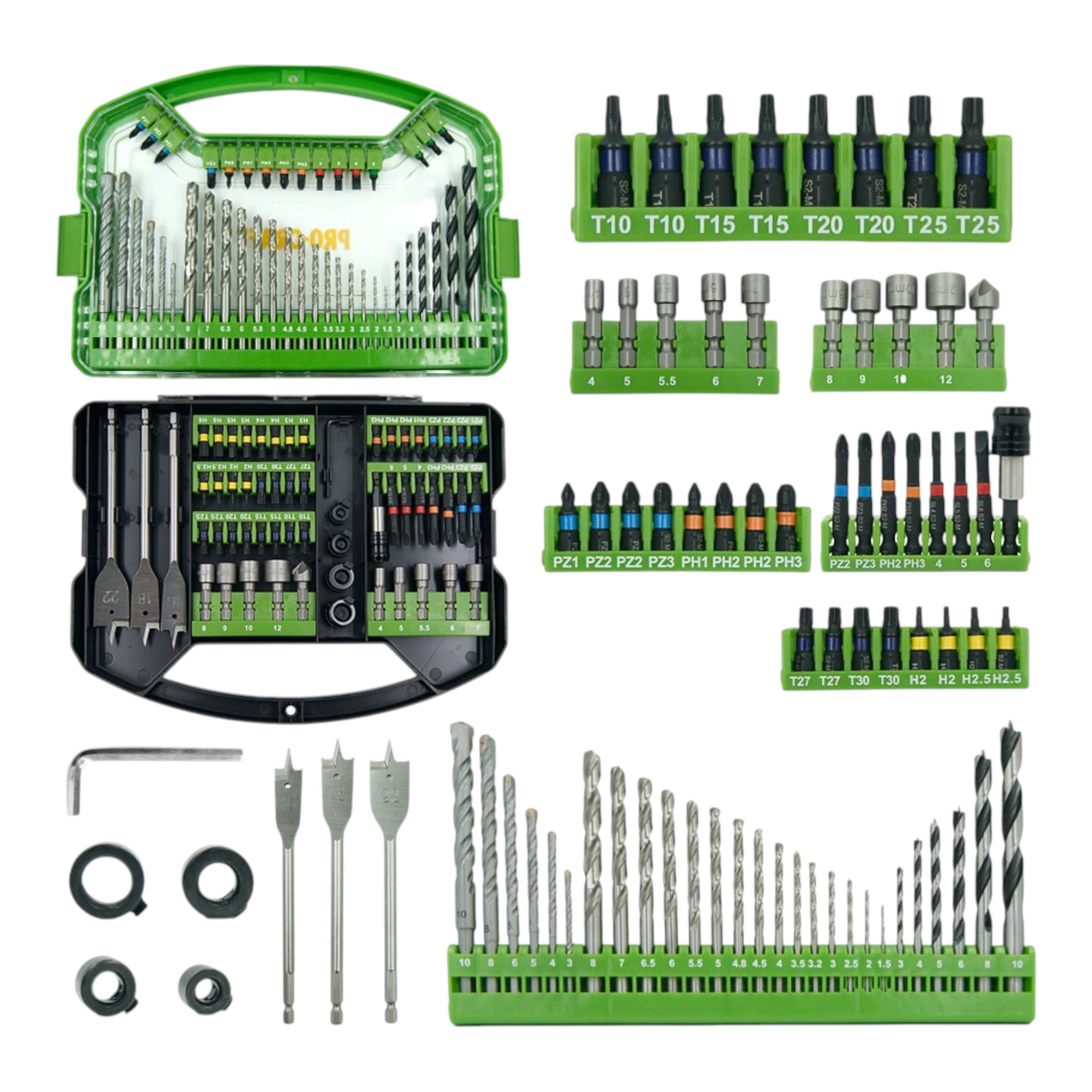 Hilka Tools Bohrer- Und Zubehörset, 101-teilig – Für Holz, Metall & Mauerwerk, Im Robusten Kunststoffkoffer