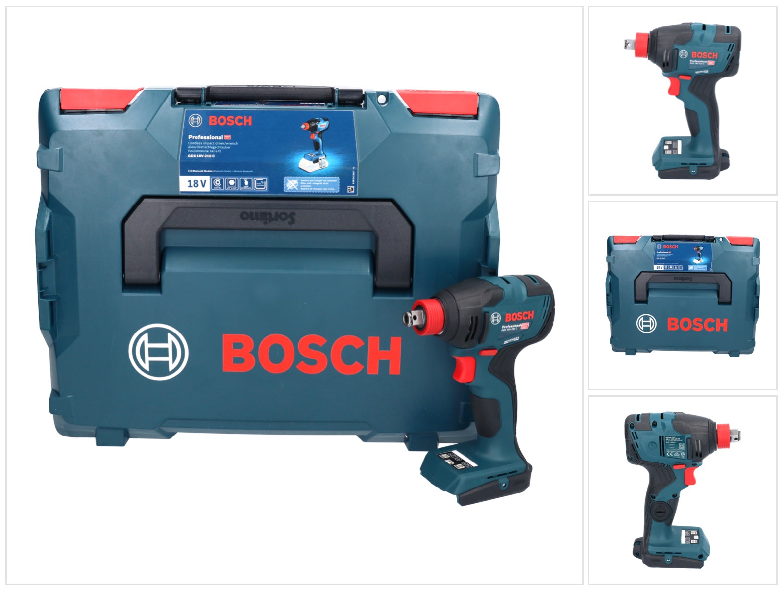 Bosch GDX 18V-210 C Professional Akku Drehschlagschrauber 18 V 210 Nm Brushless + L-Boxx - Leicht Gebraucht