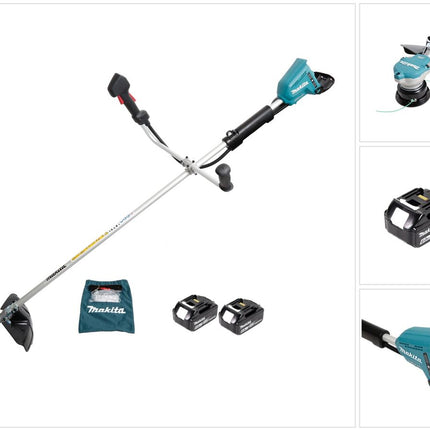 Makita DUR 365 LG2 Akku Motorsense 36V ( 2x18V) 300mm Brushless + 2x Akku 6,0Ah - ohne Ladegerät - Toolbrothers
