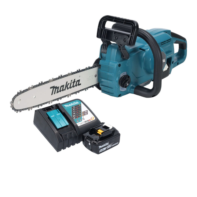 Makita DUC 357 RTX3 Motosierra sin cable 18 V 35 cm sin escobillas + 1x batería 5.0 Ah + cargador