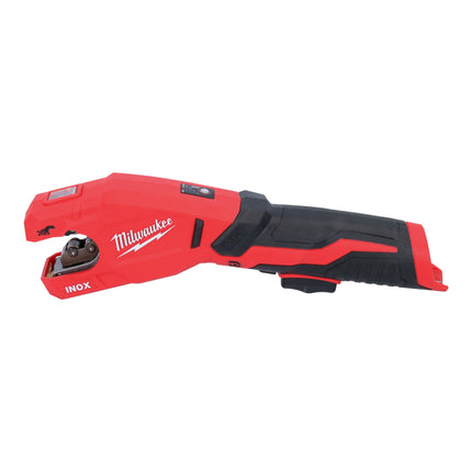 Cortatubos de acero inoxidable a batería Milwaukee M12 PCSS-251C 12 V 12 - 28 mm + 1x batería 2,5 Ah + cargador + estuche