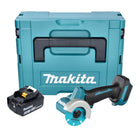 Amoladora angular sin cable Makita DMC 300 T1J 18 V 76 mm sin escobillas + 1x batería recargable 5,0 Ah + Makpac - sin cargador