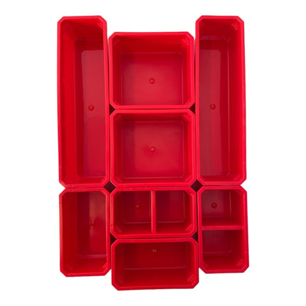 Qbrick System Container Set No. 6 Workshop wall 39 x 35 cm with 8 containers for PRO Organiser 100 / 200