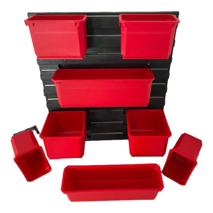 Qbrick System Container Set No. 7 Workshop wall 39 x 35 cm with 8 containers for PRO Organiser 300