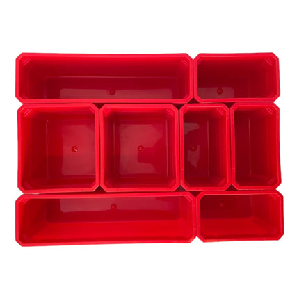 Qbrick System Container Set No. 7 Workshop wall 39 x 35 cm with 8 containers for PRO Organiser 300