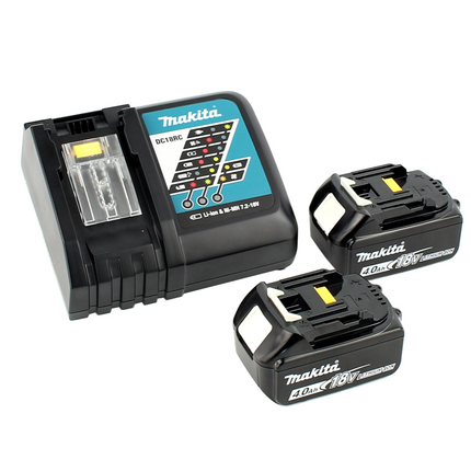 Makita DUB 183 RM 18 V Akku Gebläse + 2x BL 1840 B 4,0 Ah Akku + DC 18 RC Schnellladegerät - Toolbrothers