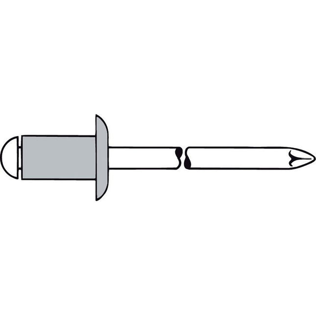 Rivetto cieco GESIPA Gambo del rivetto d x l 6 x 16 mm ( 4000813243 )