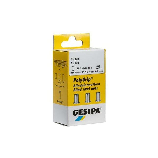 GESIPA dado per rivetto cieco PolyGrip(R) gambo del rivetto d x l 7 x 13,5 mm M5 ( 4000813825 )