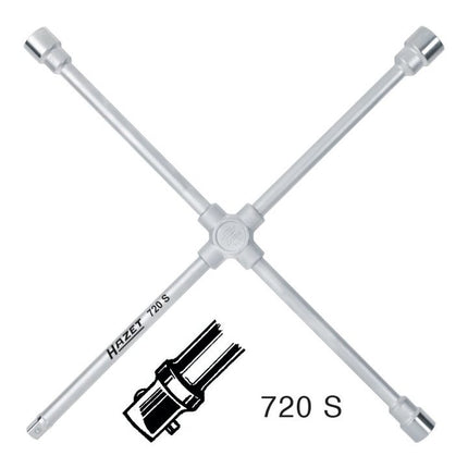 Llave en cruz HAZET 720 S 24 x 27 x 32 x 20(3/4″ cuadrada) ( 4000823581 )