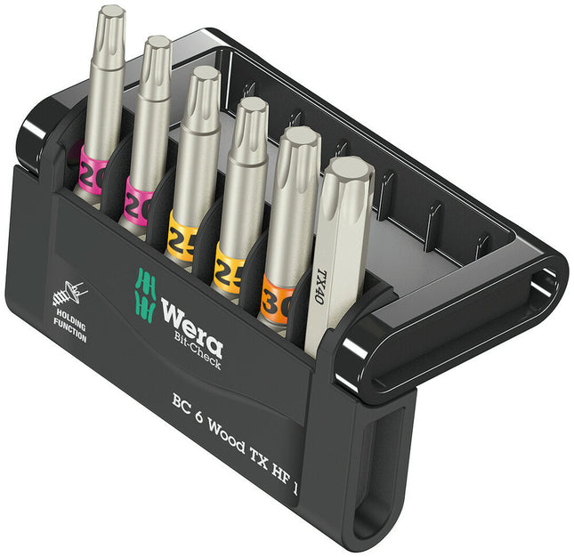 WERA Bit-Check 6 Wood TX HF 1 Juego de puntas de 6 piezas ( 4000829910 )