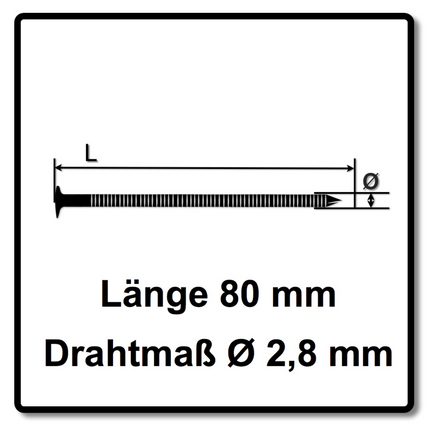 Bostitch Coilnägel Ringschaft Blank 2,80 x 80mm 6000 St. 15° ( F280R80Q ) - Toolbrothers