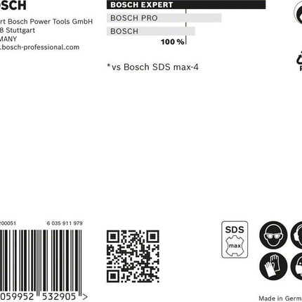 Trapano a percussione BOSCH Expert SDS max-8X Ø 16 mm lunghezza di lavoro 600 mm l.740 mm ( 4000909897 )