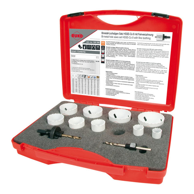 RUKO 11-piece hole saw set 19 - 64 mm ( 8000422996 )