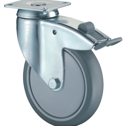 BS ROLLEN Swivel castor with total brakes Wheel Ø 125 mm Load capacity 100 kg ( 3000275286 )