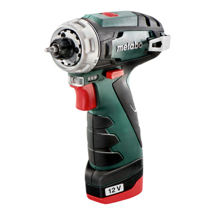 Metabo PowerMaxx BS Basic Perceuse-visseuse sans fil 12 V 34 Nm ( 600984500 ) + 2x batterie 2,0 Ah + chargeur + coffret