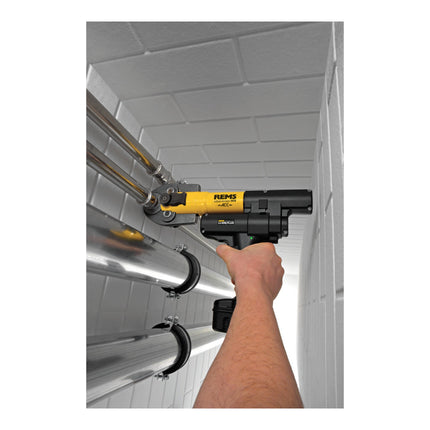 Rems Mini Press 14V ACC Basic Pack cordless radial press 14.4 V 22 kN ( 578013 R220 ) + 1x rechargeable battery 2.5 Ah + charger + L-Boxx