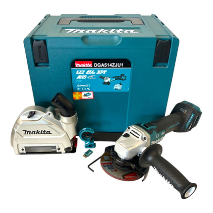 Makita DGA 514 ZJU1 Cordless angle grinder 18 V 125 mm brushless + Makpac - without battery, without charger