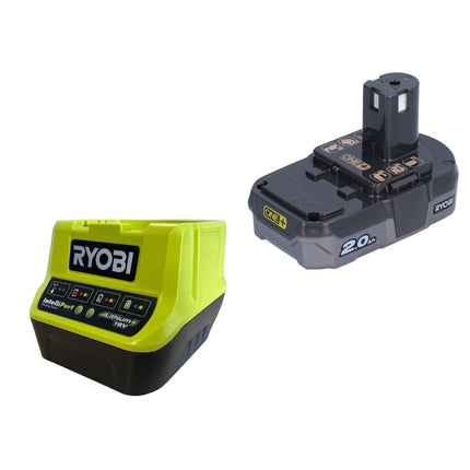 Compresor manual de batería RYOBI R18PI-120GJ 18 V 10,3 bar (5133005325) + 1x batería 2,0 Ah + cargador
