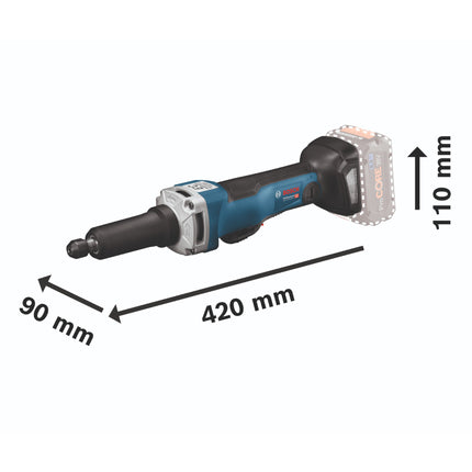 Bosch GGS 18V-23 PLC Professional cordless straight grinder 18 V brushless + 2x rechargeable battery 5.0 Ah + charger + L-Boxx