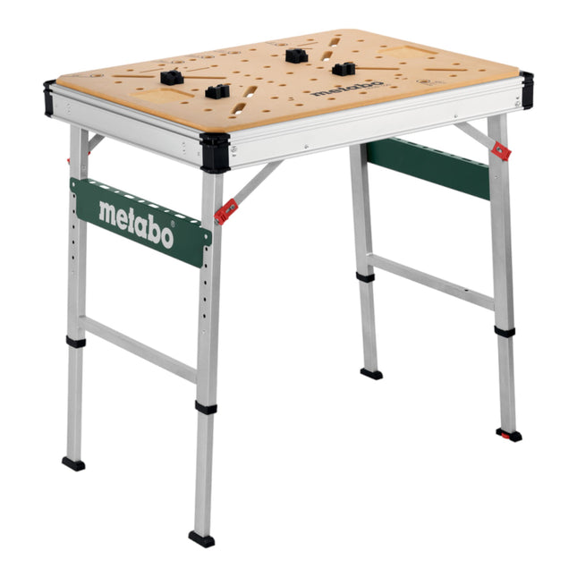 Mesa multifunción Metabo MWB 100 ( 626991000 ) banco de trabajo móvil robusto tablero MDF