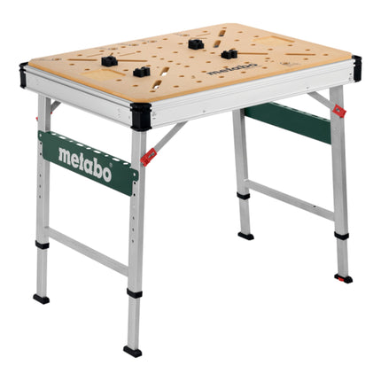 Mesa multifunción Metabo MWB 100 ( 626991000 ) banco de trabajo móvil robusto tablero MDF