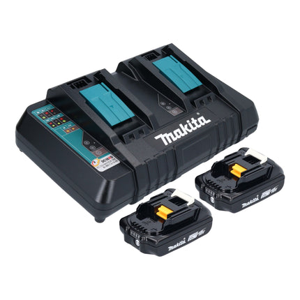 Makita DKT 360 PA2 Akku Wasserkocher 36 V ( 2x 18 V ) 0,8 L  + 2x Akku 2,0 Ah + Doppelladegerät
