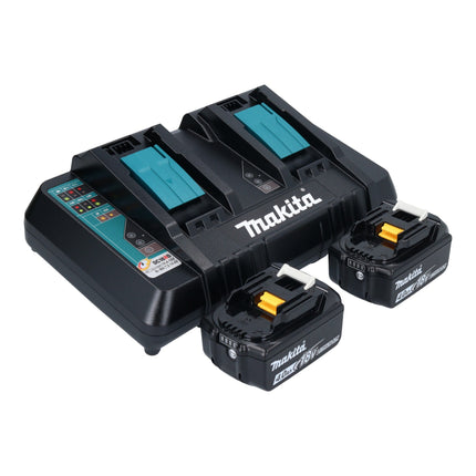 Makita DKT 360 PM2 Bouilloire sans fil 36 V ( 2x 18 V ) 0,8 L + 2x batterie 4,0 Ah + chargeur double