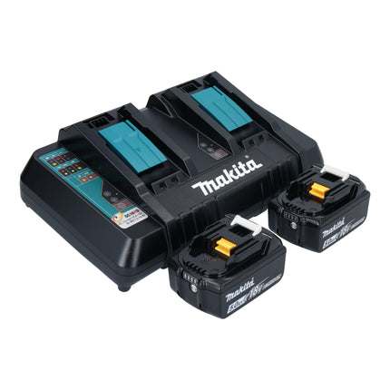 Makita DKT 360 PT2 Bouilloire sans fil 36 V ( 2x 18 V ) 0,8 L + 2x batterie 5,0 Ah + chargeur double