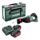 Metabo SSEP 18 LT BL sega alternativa a batteria 18 V 32 mm senza spazzole + 2x batteria LiHD 5,5 Ah + caricatore + metabox