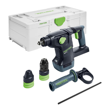 Martillo combinado sin cable Festool KHC 18 EB-Basic 18 V 2,6 J SDS-Plus Brushless + 2x batería 4,0 Ah + cargador rápido + systainer