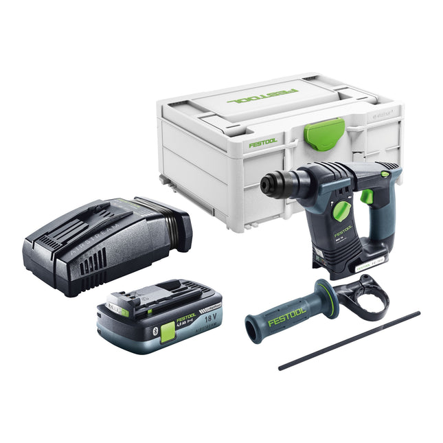 Festool BHC 18-Basic taladro percutor a batería 18 V 1,8 J SDS Plus Brushless + 1x batería recargable 4,0 Ah + cargador rápido + systainer