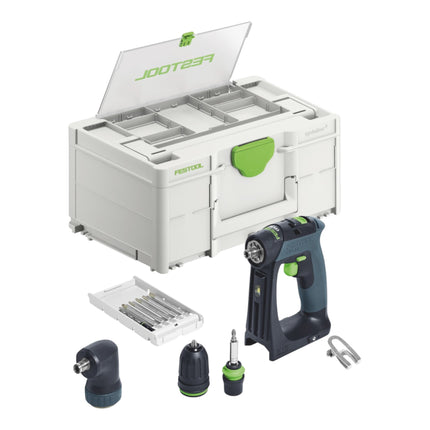 Festool CXS 18-Basic-Set cordless drill driver 18 V 40 Nm brushless + 2x battery 5.0 Ah + quick charger + systainer