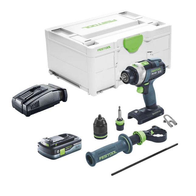 Festool TPC 18/4 I-Basic taladradora de percusión sin cable 18 V 75 Nm + 1x batería recargable 4,0 Ah + cargador rápido + systainer