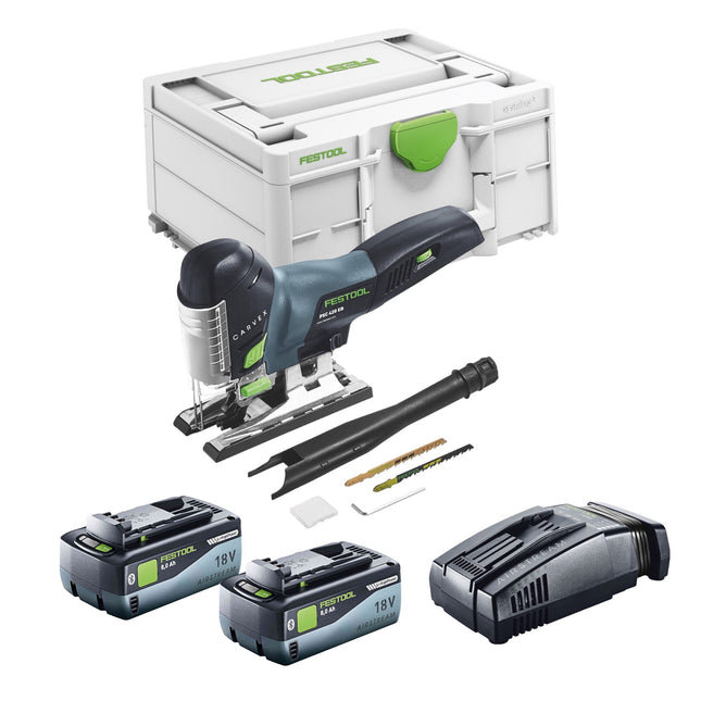 Festool CARVEX PSC 420 EB-Basic cordless pendulum action jigsaw 18 V 120 mm brushless + 2x rechargeable battery 8.0 Ah + quick charger + Systainer