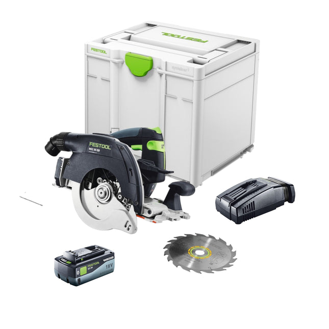 Sega circolare a batteria Festool HKC 55 EB Basic 18 V 160 mm brushless + 1x batteria 8,0 Ah + caricatore rapido + Systainer