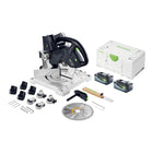 Festool SYMC 70 EB-Basic SYMMETRIC cordless moulding saw 36 V ( 2 x 18 V ) 216 mm + 2x battery 8.0 Ah + Systainer - without charger