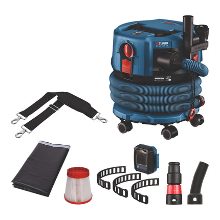 Bosch GAS 18V-12 MC Aspiradora profesional sin cable BITURBO Brushless + 1x batería ProCore 4,0 Ah + cargador + accesorios