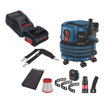 Bosch GAS 18V-12 MC Aspiradora profesional sin cable BITURBO Brushless + 1x batería ProCore 8,0 Ah + cargador rápido + accesorios