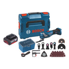 Bosch GOP 18V-34 Professional Cordless Multi Cutter 18 V Starlock Plus + 1x battery 4.0 Ah + 17 pcs. accessories + L-Boxx - without charger