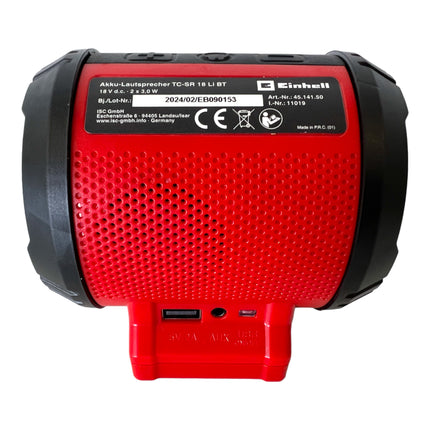 Einhell TC-SR 18 Li BT - Solo cordless loudspeaker ( 4514150 ) 18 V Bluetooth AUX Solo - without battery, without charger