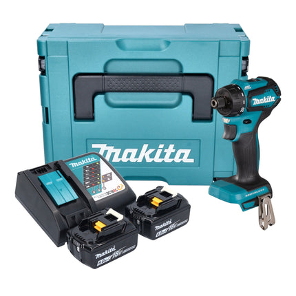 Taladro atornillador a batería Makita DDF 083 RGJ 18 V 40 Nm 1/4'' sin escobillas + 2x batería recargable 6,0 Ah + cargador + Makpac