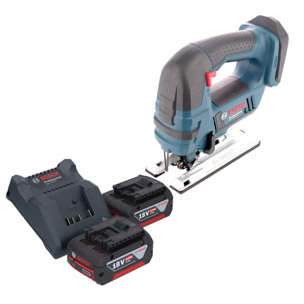 Bosch GST 18V-Li B Sierra de calar profesional sin cable 18 V + 2x acumulador 4,0 Ah + cargador