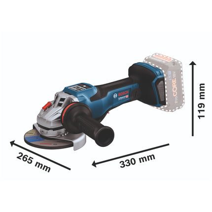 Bosch GWS 18V-15 PSC Professional cordless angle grinder 18 V 125 mm BITURBO Brushless + 2x rechargeable battery 4.0 Ah + charger + L-Boxx