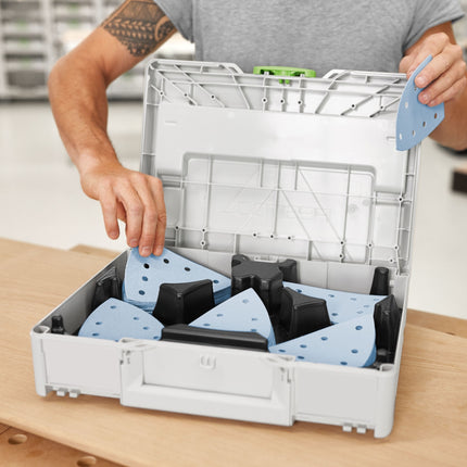 Festool SYS-STF DELTA GR-Set Abrasive set P60 - P220 100 pcs. ( 578195 ) for Delta sander DTS 400 / DTSC 400 / DS 400 + Systainer