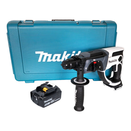 Makita DHR 202 T1W Taladro percutor sin cable 18 V 20 mm 2,0 J blanco + 1x batería recargable 5,0 Ah + maletín - sin cargador