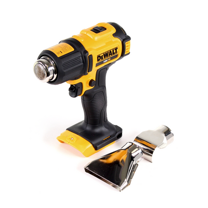 DeWalt DCE 530 N cordless hot air gun 18V 530°C solo + surface and reflector nozzle + DeWalt DCL 040 18V XR Li-Ion cordless lamp
