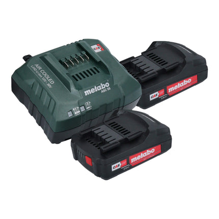Metabo BS 18 LTX BL I Taladro atornillador sin cable 18 V 130 Nm sin escobillas + 2x batería recargable 2,0 Ah + cargador