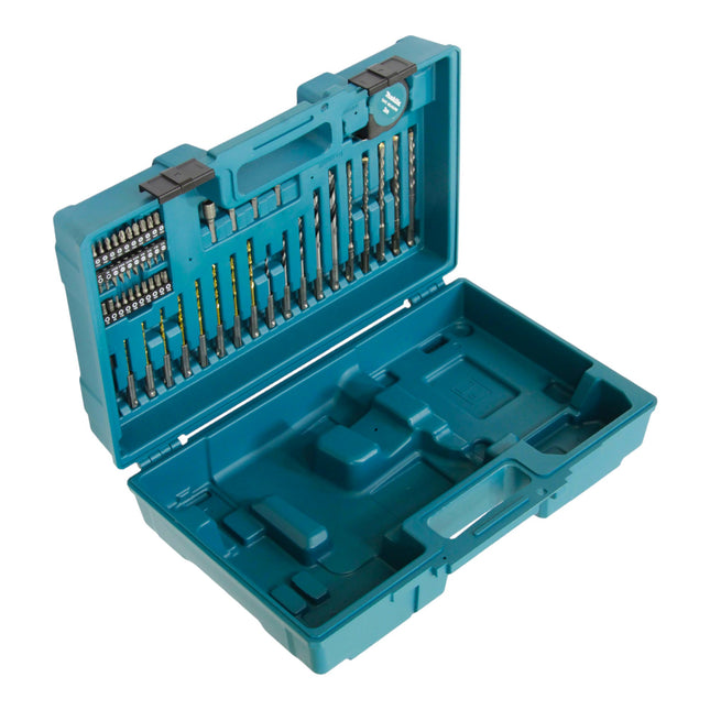 Makita 183W49-4 Valigia di trasporto 480 x 320 x 140 mm + set di accessori SDS-plus da 65 pezzi per il martello perforatore a batteria DHR171