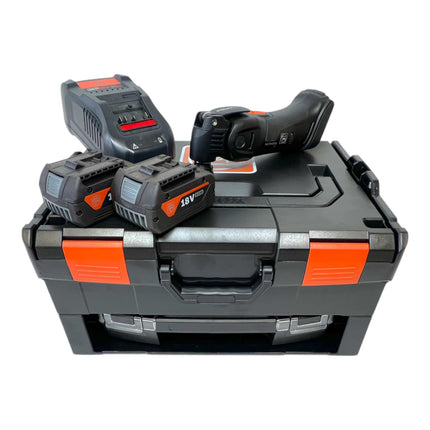 Fein Multimaster AMM 700 MAX AS herramienta multifunción sin cable 18 V Starlock Max Black Edition ( 71294161000 ) + 2x batería recargable 4,0 Ah + cargador + 33 piezas de accesorios + L-Boxx