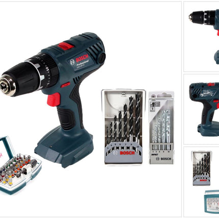 Bosch Professional GSB 18V-21 Akku Schlagbohrschrauber 18V 55Nm + 44-tlg. Bit- und Bohrer-Set - ohne Akku, ohne Ladegerät - Toolbrothers
